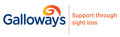 Galloway's -support through sight loss logo