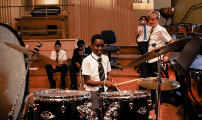 Drummer participating in the Modulo Programme