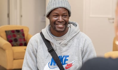 Homelessness-Jermaine-speaking-to-Caroline-Square
