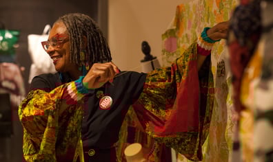 Fabric memories workshop led by Karen Arthur as part of Women's History Month event at the Migration Museum March 2023 2 (Image_ Elzbieta Piekacz)