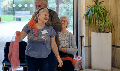 Gill and Dave dancing in middle small
