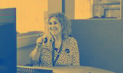 Heritage Yellow_Smiling mature volunteer