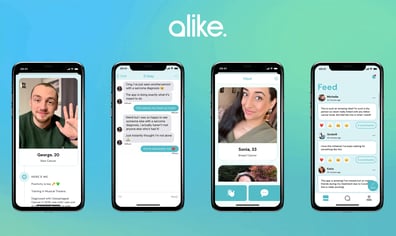iOS APP screens - Alike Colours and logo