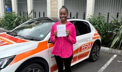 Kadisha passed driving test