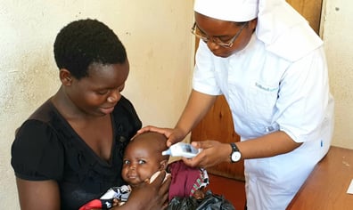 Rose and Joyce during treatment (case study) - Malawi Visit 2019