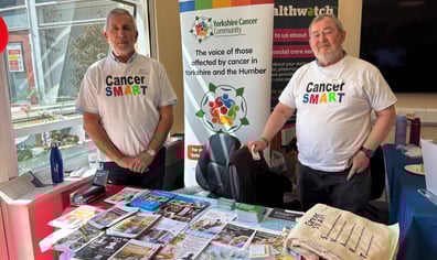 Stewart and Ric at INTERNATIONAL CLINICAL TRIALS DAY at Chapel Allerton Hospital