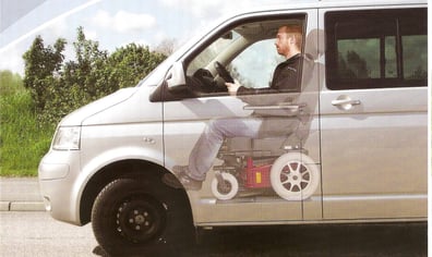 Wheelchair in car