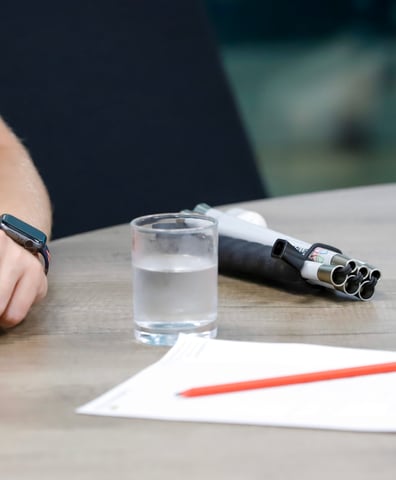 cane on table