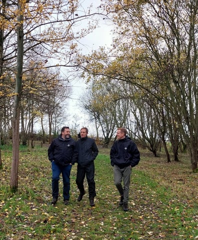 Ian, Dave with Olly Glover MP in Broad Arboretum (2)