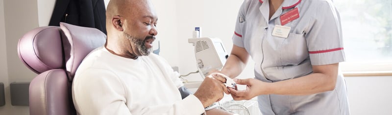 Approved patient and nurse photo for Charityjob