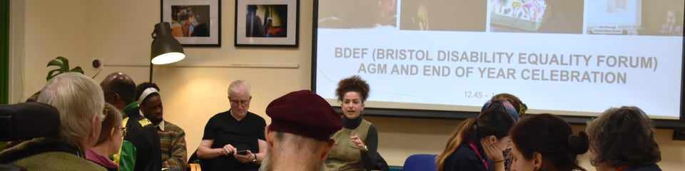 BDEF (Bristol Disability Equality Forum) banner