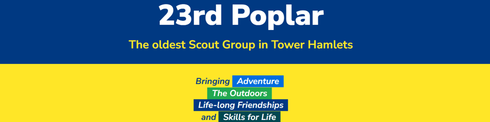 23rd Poplar Scouts Group banner