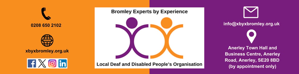 Bromley Experts by Experience (X by X Bromley) banner
