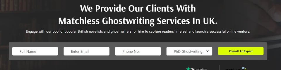 The Ghostwriters UK banner