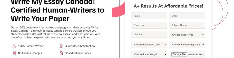 Write Essay Canada banner