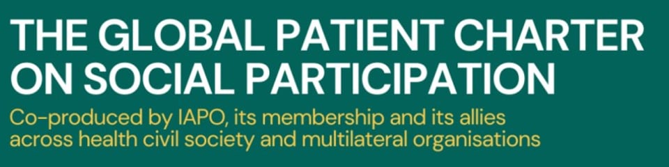 The International Alliance of Patients’ Organizations (IAPO) banner