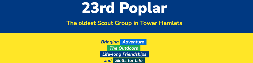 23rd Poplar Scouts Group banner