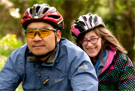 Tandem rides for visually impaired people